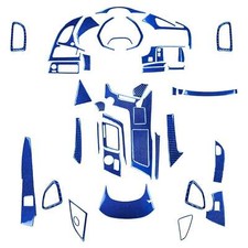 50Pcs Blue Carbon Fiber Kits Full Interior Trim Cover For Corvette C7 2014-2019 picture