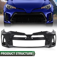 NEW Primered Front Bumper Cover Fascia for 2017-2019 Toyota Corolla Sedan SE XSE picture