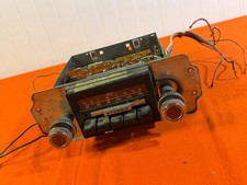 Vintage Ford OEM AM FM Stereo Radio 1970s Woodgrain Knobs 5 Push Button Untested picture