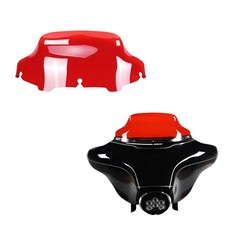 Red 8.0” Windshield Windscreen Fits 1996-2013 Touring Electra Glide Street Glide picture