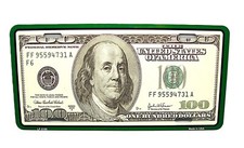 100 DOLLAR BENJAMIN FRANKLIN BENNY C NOTE BENS METAL NOVELTY CAR LICENSE PLATE picture