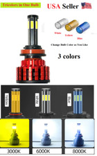 6-sides H4,7,11,13,9005/6,9007,9012,9145,5202 LED Light Bulb 3 Colors in 1 Bulb picture