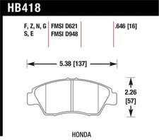 Hawk Performance HB418B.646 HPS 5.0 Street Brake Pads picture