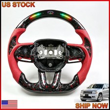 LED Carbon fiber Steering Wheel for Dodge Charger Hellcat Jeep SRT 8 2015-2025 picture