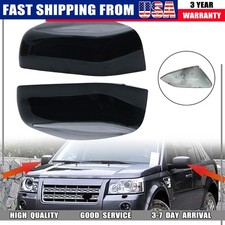 Front LH RH Rearview Mirror Covers Gloss Black Fits Land Rover Range Rover LR4 picture