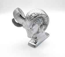 Universal Chrome Metal Ram Head Hood Ornament picture