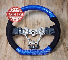 TARIFF FREE BLUE CARBON Alcantara Steering Wheel for SUBARU WRX STI Levorg 15-21 picture