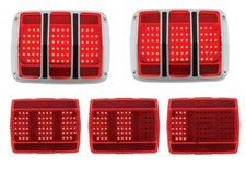 NEW 1965 - 1966 Mustang LED Tail Lights Sequential Kit Bezels, Gaskets, Lenses picture