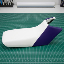 Yamaha YF60S 4-Zinger Seat Cover For 1984 To 1988 Purple White Vinyl Seat Cover picture