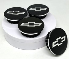 4x Black 58mm Wheel Center Caps Rim Hubcap Emblem Fit Chevy Equinox Malibu Cruze picture