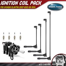 1x Ignition Coil & 4x Iridium Spark Plugs &4x Wires for Hyundai Elantra Kia 2.0L picture