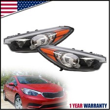 Halogen Headlight Left & Right Pair For 2014 2015 2016 Kia Forte LX EX SX Forte5 picture