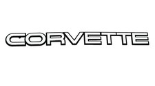 Silver Balck for 84-96 Corvette C4 Rear Bumper Emblems Script 14064531 One Pc picture