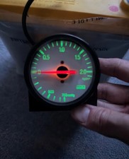 HKS 60mm White Boost Gauge Meter 90s DEFI NISMO GREDDY SUPRA GTR RX7 GC8 EVO RB picture