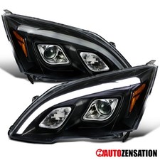Fit 2007-2011 Honda CRV Black LED Bar Projector Headlights Lamp Left+Right 07-11 picture