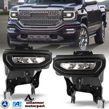 For 2016-2018 GMC Sierra 1500 LED Fog Lights Front Bumper Driving Lamps w/Switch picture