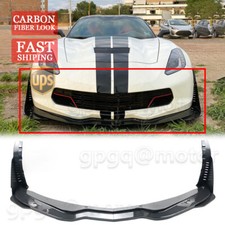 For Corvette C7 Z06 STG 3 14-2019 Carbon Fiber Front Lip Splitter & Side Winglet picture