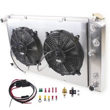 For 1968-1972 Chevy Chevelle El Camino GTO 3-Row Radiator+Shroud+Fans+Relay Kit picture