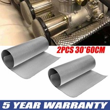 2PACK Exhaust Heat Shield Embossed 304 stainless steel Muffler Wrap Barrier picture