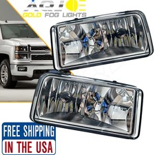 FIT-Chevrolet Silverado 1500 07-2015 LED Front Bumper Clear Fog Light Lamps Pair picture