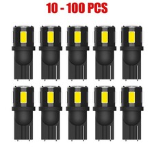 10-100X LED T10 194 168 W5W License White Plate Light Side Marker Bulb Set 6000K picture