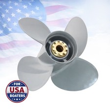 13 x 15 - 4 Blades Propeller fit Honda Outboard BF75-130 HP Boat Engine 15 Tooth picture