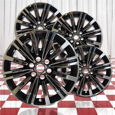 Chrome/Gloss Black 18in Wheel Skin Overlays for 2017-2019 Cadillac XT5 [4pc] picture