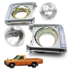 Set Head Lamp + Housing Bucket For Toyota Hilux RN30 Pick Up 1973 - 1983 picture