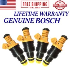 OEM X4 BOSCH Fuel Injectors 1991-94 BMW 318i 318is 735iL 535i 1.8L l4 0280150714 picture