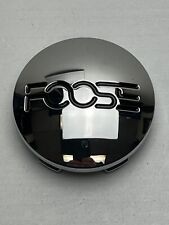 Foose Chrome/Black Logo Snap In Wheel Center Cap 1003-41 M-913 picture
