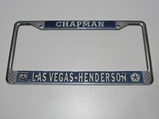 Vintage Chapman Dodge Las Vegas NV Metal License Plate Frame Tag Dealer Cover picture