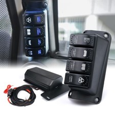 Xprite 4 Gang Switch Panel LED Light Bar Electronic Relay System Car Boat Marine picture