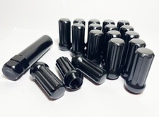 Fit 2018 & Newer Jeep Grand Cherokee Wrangler JL Lug Nuts 2” 14x1.5 Black 23Pc picture