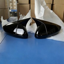 FOR 2018-2022 ACCORD M STYLE GLOSS BLACK SIDE MIRROR COVER CAP OVERLAY W/ Light picture