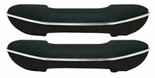 OER Black/Black Armrest Set With Stainless Trim 1955-1966 Chevy/GMC Pickup Truck picture