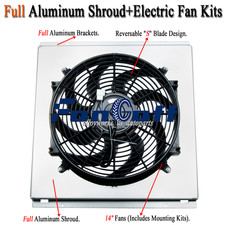 Aluminum Shroud+Electric Fan For Ford Ranger Explorer Bronco II 1985-1994 picture
