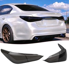 Smoked Black Tail Light Cover Guard Fit For INFINITI Q50 2018-2024 (All Models) picture