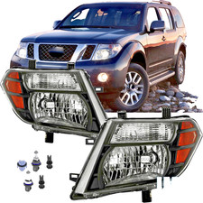 2 PCS Black Housing Amber Concer Headlights Headlamps For Pathfinder 2008-2012 picture