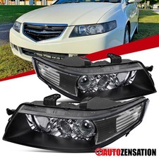 Fit 2004-2005 Acura TSX Black HID Projector Headlights Headlamp Left+Right 04-05 picture