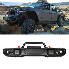 Steel Front Bumper Body Kit W/Winch Plate Fit For Jeep Gladiator JT 2020-2023+ picture