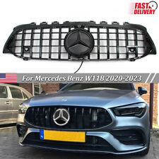 Front Grille W/LED Grill For 2020-2023 Mercedes Benz W118 CLA250 CLA45 AMG Black picture