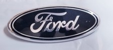 1PCc FORD BLACK WITH SILVER  OVAL 9 INCH LOGO Grille & Tailgate Badge 2004-16 picture