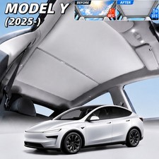 For 2025-2026 Tesla Model Y Juniper Gray Ice-Crystal Roof Sunshade No Sag picture