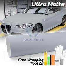 Premium Ultra Matte Flat Storm Gray Car Auto Vinyl Wrap Sticker Decal Sheet Film picture