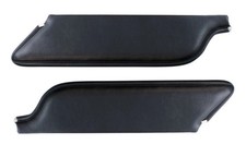 For Ford Mustang Convertible Sunvisors Genuine leather black pair 1964-66 picture