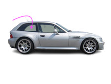 Fits 1999-2002 BMW M Coupe/Z3 Coupe 2D Coupe Right Passenger Side Quarter Glass picture