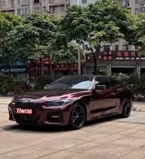 PET 56FT Full Roll Gloss Metallic Pearl Car SUV Vinyl Wrap Sticker Black Rose US picture