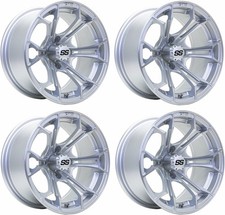 GTW Spyder 14 inch Machined/Silver Aluminum Golf Cart Wheel | 3:4 Offset | Set 4 picture
