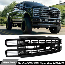 Gloss Black Front Upper Grille Platinum For 2023-2025 Ford F250 F350 Super Duty picture