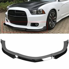 Painted Black Bumper Lip Front For 2011-2014 Dodge Charger Sedan 4-Dr 3.6L 5.7L picture